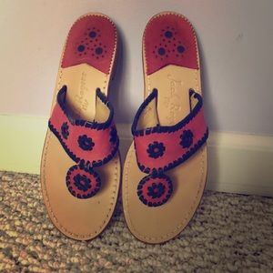 Pink and Navy size 8 Jack Rogers sandals